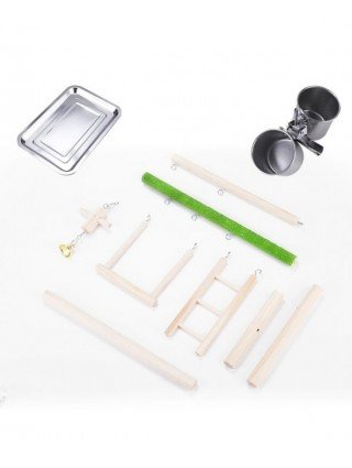 Solid Wood Pet Parrot Playstand Bird Playground Bird Playpen