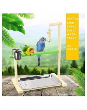 Solid Wood Pet Parrot Playstand Bird Playground Bird Playpen