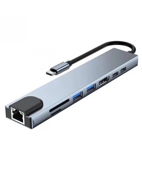 Usb 8 In 1 Type C 3 1 To 4k Hdmi Hub Adapter With Sd Tf Rj45 Usb 8 In 1 Type C 3 1 To 4k Hdmi Hub Adapter With Sd Tf Rj45