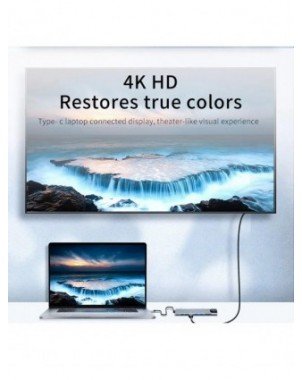 Usb 8 In 1 Type C 3 1 To 4k Hdmi Hub Adapter With Sd Tf Rj45