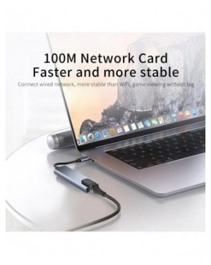 Usb 8 In 1 Type C 3 1 To 4k Hdmi Hub Adapter With Sd Tf Rj45