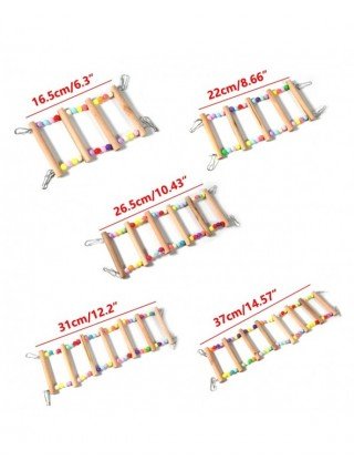Birds Pets Parrots Ladders Climbing Toy Hanging Colorful Balls
