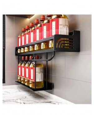 40/50CM Double-Layer Kitchen Shelf Wall-mounted Spice Storage