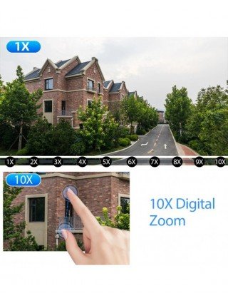 8MP 4K E27 Bulb Camera WiFi Baby Monitor 10X Zoom Auto Tracking