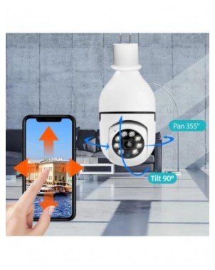 8MP 4K E27 Bulb Camera WiFi Baby Monitor 10X Zoom Auto Tracking