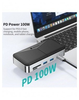 USB Hub USB Docking Station with HDMI-Compatible USB-A 3.2 Gen2