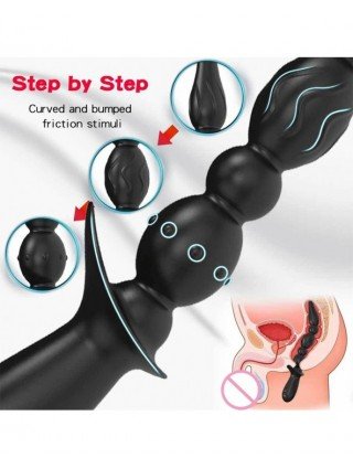 3 variklių analinis vibratorius "Butt Plug" stimuliatorius