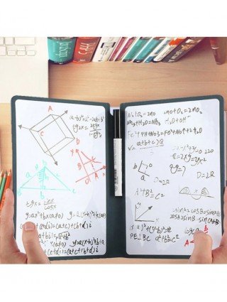 A5 Reusable Whiteboard Notebook Leather Memo Free Whiteboard