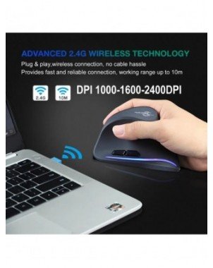 Lefon Vertical Wireless Mouse Game Rechargeable Ergonomic Mouse