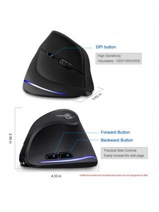Lefon Vertical Wireless Mouse Game Rechargeable Ergonomic Mouse