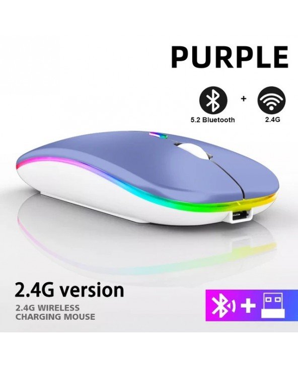 Wireless Mouse Bluetooth RGB Rechargeable Mouse Wireless