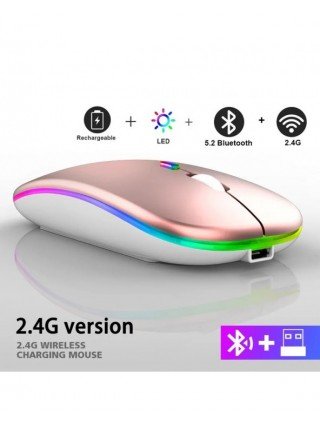 Wireless Mouse Bluetooth RGB Rechargeable Mouse Wireless