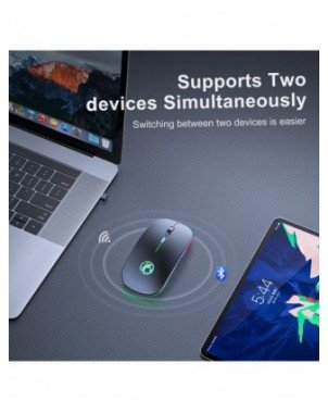 Belaidė pelė "Bluetooth" RGB įkraunama pelė Belaidė kompiuterio