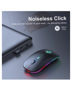 Belaidė pelė "Bluetooth" RGB įkraunama pelė Belaidė kompiuterio