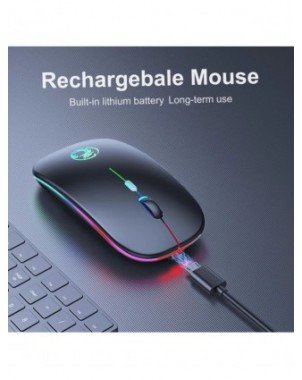 Belaidė pelė "Bluetooth" RGB įkraunama pelė Belaidė kompiuterio