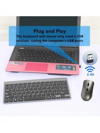 2.4G Wireless Keyboard and Mouse, USB Protable Mini Keyboard