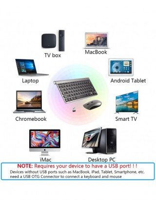 2.4G Wireless Keyboard and Mouse, USB Protable Mini Keyboard