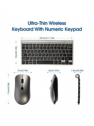 2.4G Wireless Keyboard and Mouse, USB Protable Mini Keyboard