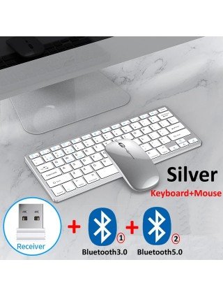 Bluetooth 5.0 & 2.4G Wireless Keyboard and Mouse Combo Mini
