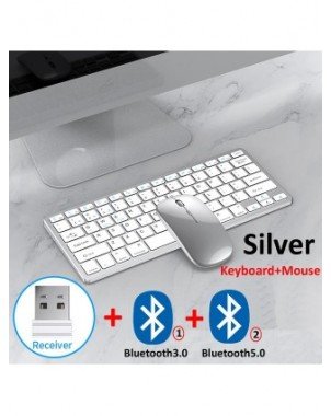 Bluetooth 5.0 & 2.4G Wireless Keyboard and Mouse Combo Mini