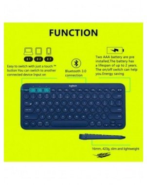 "Logitech K380" belaidė "Bluetooth" tinklo klaviatūra