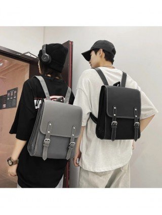 Women Backpack Men Cool Belt Buckle Travel Bag Fashion Square