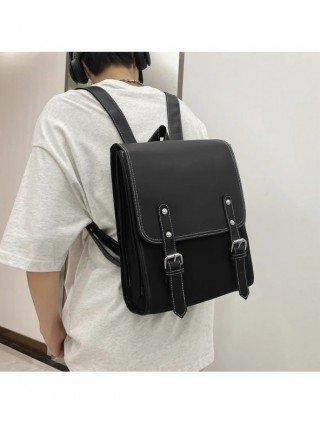 Women Backpack Men Cool Belt Buckle Travel Bag Fashion Square