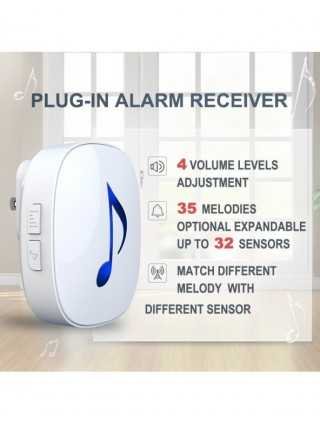 HTZSAFE 400 Meters Solar Wireless Driveway Alarm Outdoor