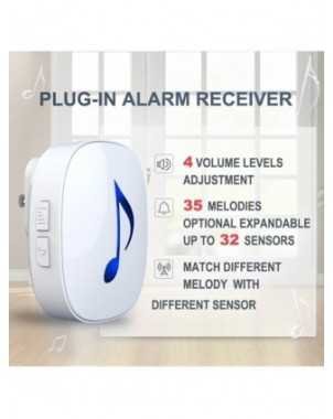 HTZSAFE 400 Meters Solar Wireless Driveway Alarm Outdoor