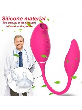 2 in 1 G-Spot klitorio čiulpimo vibratorius su vibruojančiu