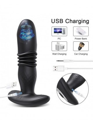 Telescopic Vibrating Butt Plug Anal APP Vibrator Wireless