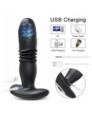 Telescopic Vibrating Butt Plug Anal APP Vibrator Wireless