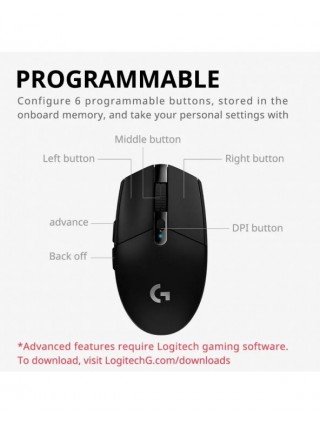 "Logitech G304" belaidė pelė ESports Gaming Lol Laptop