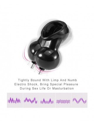 E-stim Chastity Cage Cockring,Testicle Electrostimulation Penis