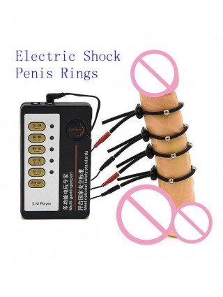 Sex Products Electric Shock Penis Rings Pulse Body Massager
