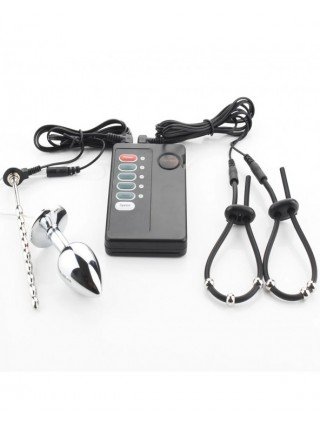 Electric Shock Penis Stimulator Ring Anal Sex Toys For Men