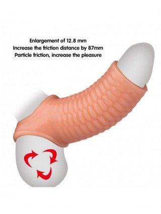 Silicone Reusable Penis Sleeve Flexible Glans Penis Enlarger