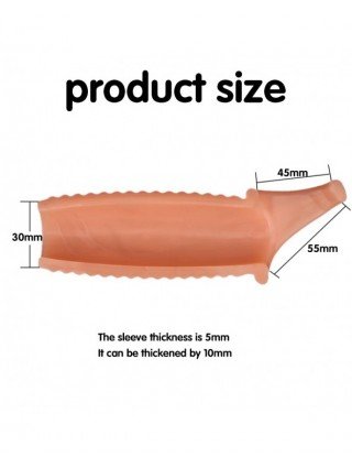 Silicone Reusable Penis Sleeve Flexible Glans Penis Enlarger