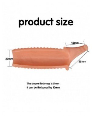 Silicone Reusable Penis Sleeve Flexible Glans Penis Enlarger