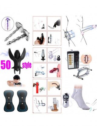 50 stilių E-stim Electroshock Accessorry, SM Electro Anal Plug