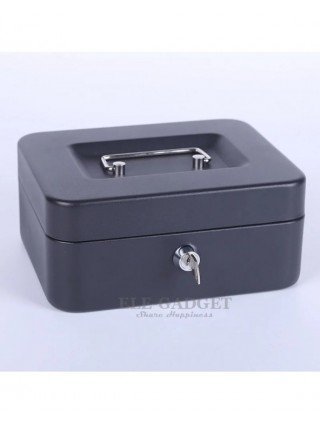High Quality 6" Size S Portable Money Safe Box Cash Box With 2