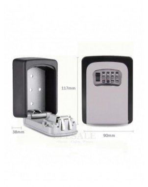 Color Key Safe Steel Storage Box with 4-Digit Password Metal