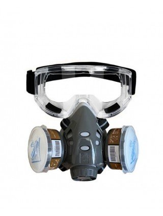 Professional Half Face Gas Dust Mask With Wide Vision Safety