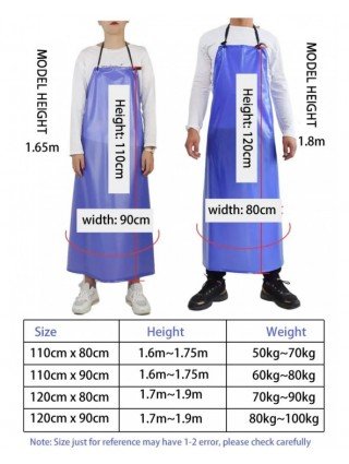 Reusable Waterproof PVC Apron Hand Sleeves Women/Men Work