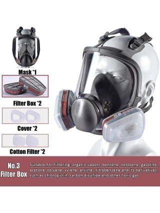6800 Full Face Gas Respirator With Dual Filtering Cartridge