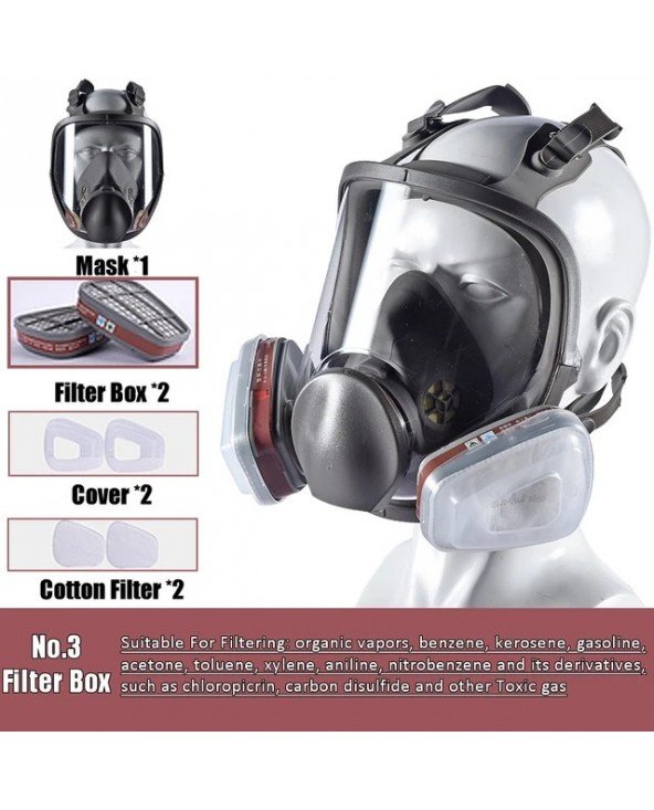 6800 Full Face Gas Respirator With Dual Filtering Cartridge 6800 Full Face Gas Respirator With Dual Filtering Cartridge