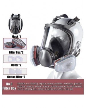 6800 Full Face Gas Respirator With Dual Filtering Cartridge