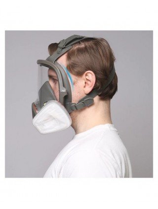 6800 Full Face Gas Respirator With Dual Filtering Cartridge
