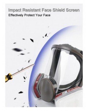 6800 Full Face Gas Respirator With Dual Filtering Cartridge