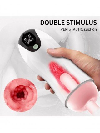 Automatinis vyriškas masturbatoriaus puodelis čiulpimo
